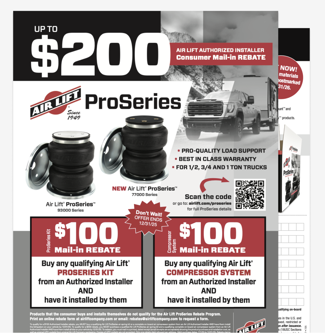 Air Lift Rebate Promo
